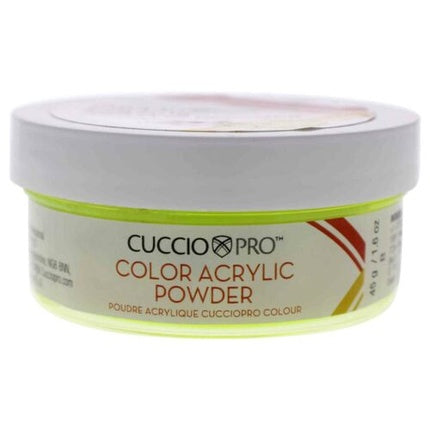 Cuccio Pro Neon Pineapple Color Acrylic Powder, 1.6oz, galben neon