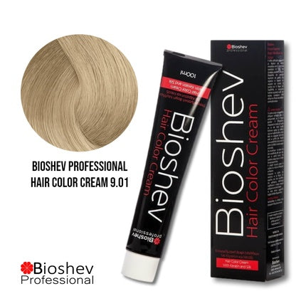 Cremă Colorant Păr Bioshev Professional Hair Color Cream 9.01 - 100ml - Blond Natural Cenușiu