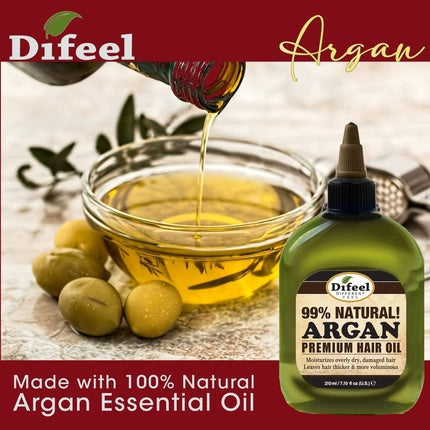 Ulei de păr Difeel Premium Natural Argan Oil, 235ml