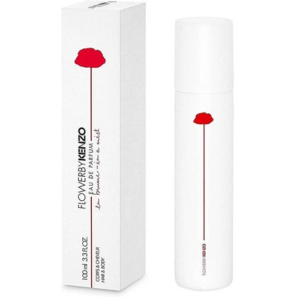 Spray pentru Corp și Păr Kenzo Flower By Kenzo, 100ml, design alb cu floare roșie