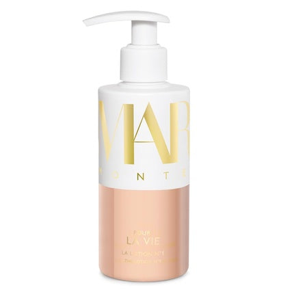 Lichid de corp Margys Monte Carlo The Lotion N1, pompă dozator, design alb și auriu