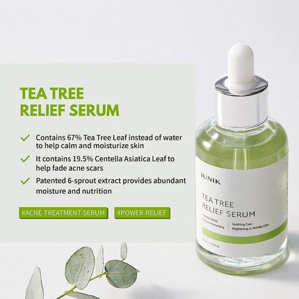 Iunik Tea Tree Relief Toner - Toner Facial Vegan pentru Pielea Predispusă la Acnee