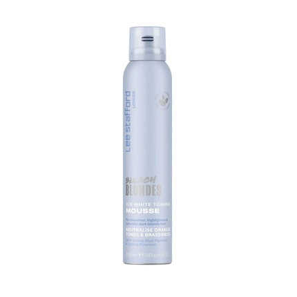 Mousse Lee Stafford Bleach Blondes Ice White Toning Mousse, 200 ml, argintiu