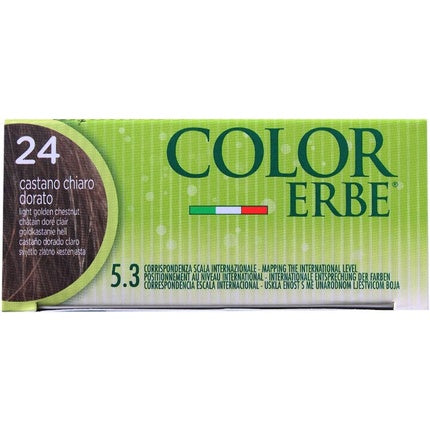 Vopsea de păr, Naturerbe, Extracte din plante bio, 24 Blond deschis auriu