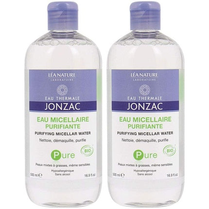 Apă Micelară Purifiantă, Eau Thermale Jonzac, Pure Organic, 500ml x2