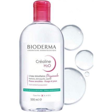 Demachiant Bioderma Crealine H2O, 500 ml, roz