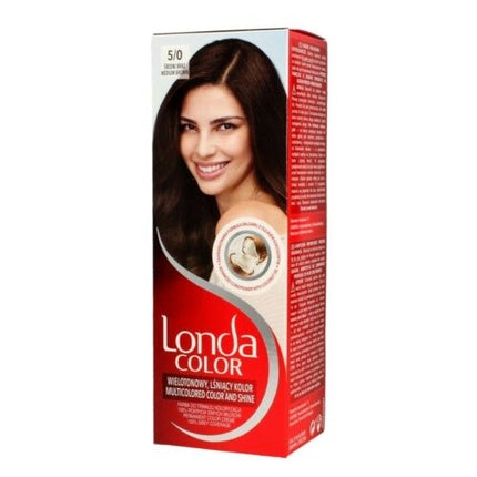 Vopsea de păr LondaColor 5/0 - Brun Mediu, Ambalaj unic