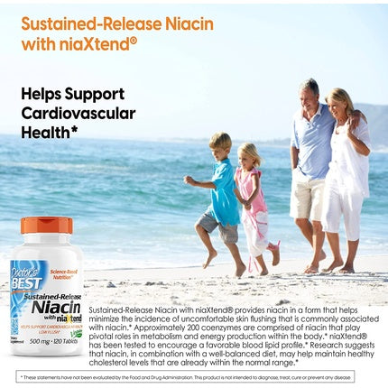 Doctor's Best TimeRelease Niacin cu Niaxtend, 500mg, 120 comprimate