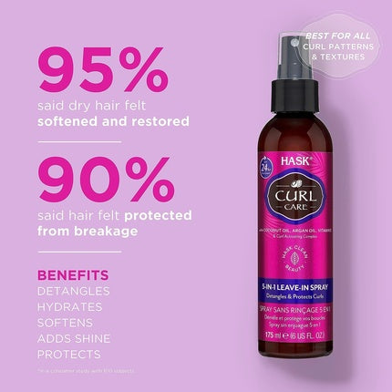 Spray Leave-In, Hask, Curl Care, 5-in-1, 175ml