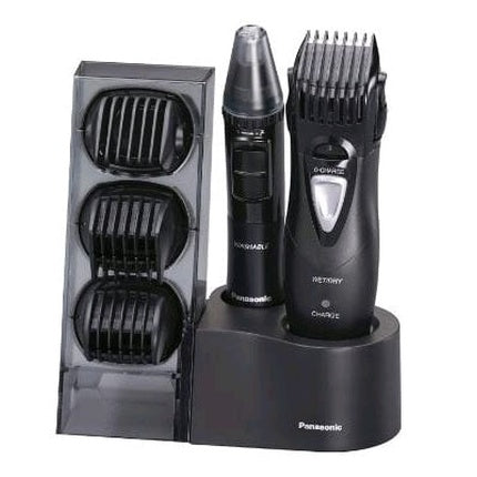 Set de toaletare Panasonic ER-1071, aparat de tuns și trimmer pentru nas/urechi, negru