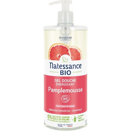 Gel de Duș Natessance Organic Bio Grapefruit, 1 Litru