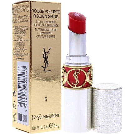 Ruj, Yves Saint Laurent, Rouge Volupte Shine 6, roșu strălucitor