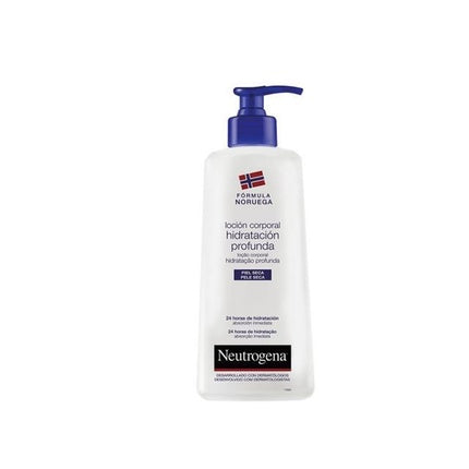 Loțiune Corporală Neutrogena Deep Moisture, 400ml, albă cu pompă albastră