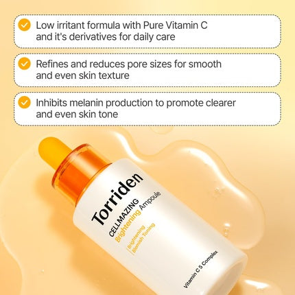 Serum facial Torriden Cellmazing Vita C Ampoule 1.01 Fl. Oz - Vitamina C