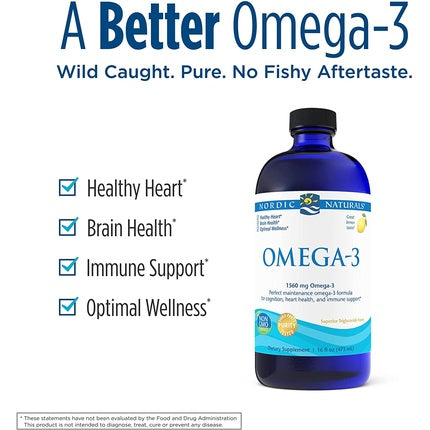 Omega-3 Nordic Naturals Lichid 1560mg Aromă de Lămâie