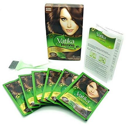 Vopsea pentru păr Dabur Vatika Henna, Natural Brown, 60g
