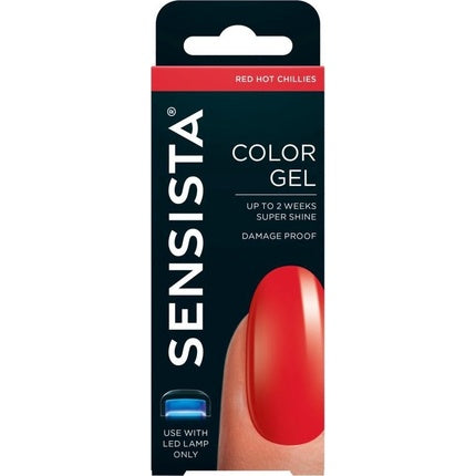 Gel de unghii colorat Sensista Color Gel Red Hot Chillis 7.4ml roșu intens