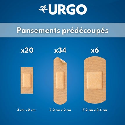 Pansemente Urgo Extensibile - 60 bucăți, culori mixte (bej)