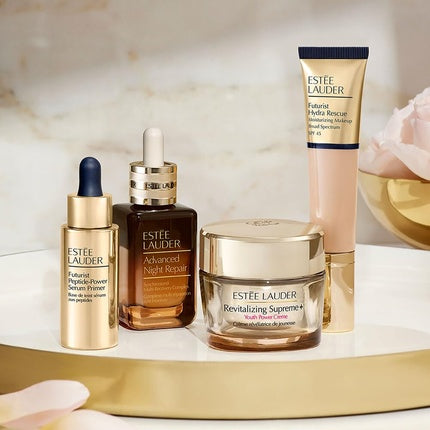 Serum Hidratant Estée Lauder, Futurist Peptide Power, Sticlă Aurie cu Dispozitiv de Picurare