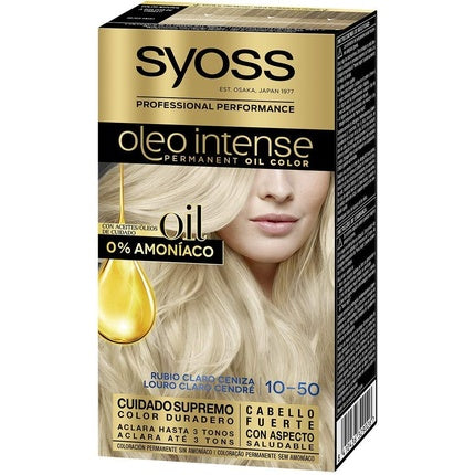 Vopsea de par, Syoss, Oleo Intense, blond cenusiu deschis