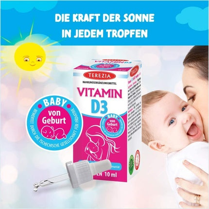 Vitamina D3, Terezia, 400 UI, picături copii 10ml
