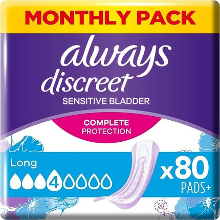 Saltele pentru Incontinență pentru Femei, Always Discreet, Absorbție Înaltă, Pachet 20 buc