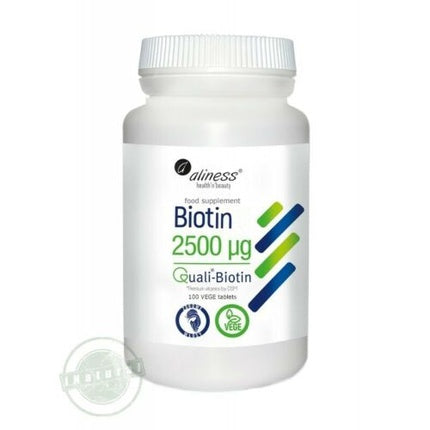 Biotină, Aliness, 2500 mcg, tablete albe