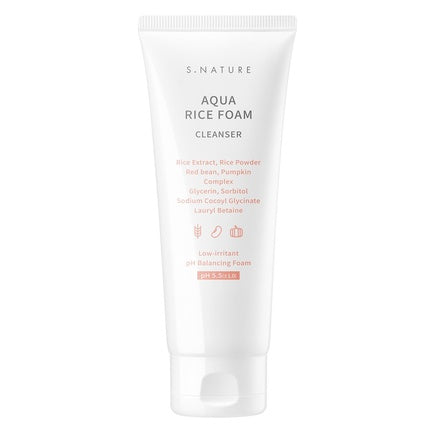 Spumă de curățare S.Nature Aqua Rice, 80ml