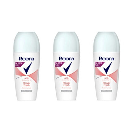 Rexona Women Flower Fresh Deodorant Roll-on, 50ml, alb cu roz