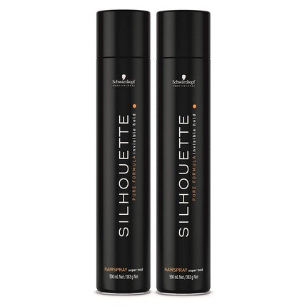 Spray de păr, Schwarzkopf Silhouette, Super Hold, Negru, 500ml