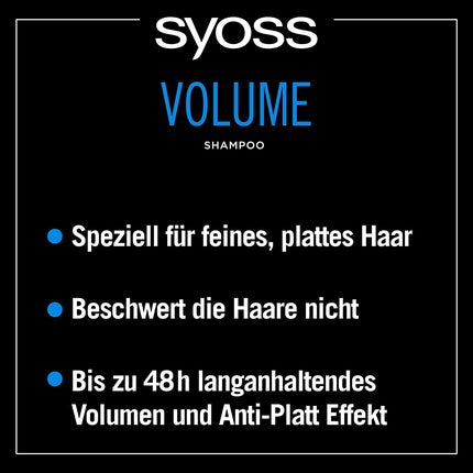 Șampon, Syoss, Volume, 440ml, negru