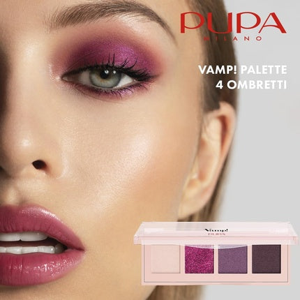 Fard de pleoape Pupa Milano Vamp! 4-c Culori, Plum