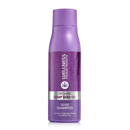 Șampon Blonde Brilliance Silver, Wellness Premium Products, cu ulei de semințe de cânepă și filtru UV, 539 g