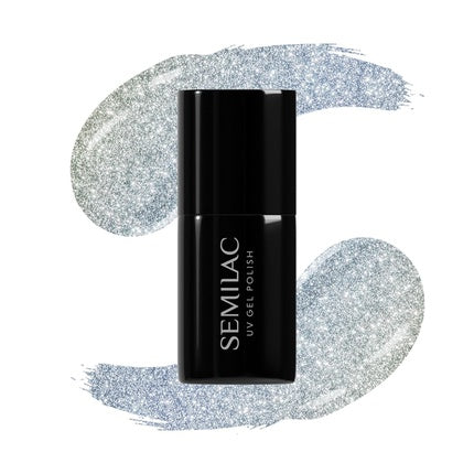 Lac Unghii Hibrid Semilac UV 486 The Brave One, Argintiu, 7ml