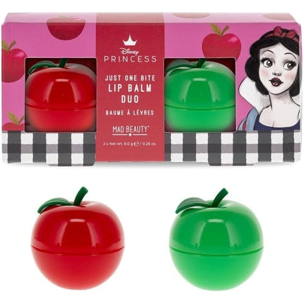 Mad Beauty Disney Princess Snow White Apple and Strawberry Lip Balm, 2x10g