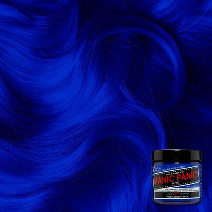 Vopsea de păr, Manic Panic, Rockabilly Blue, semipermanentă, vegană