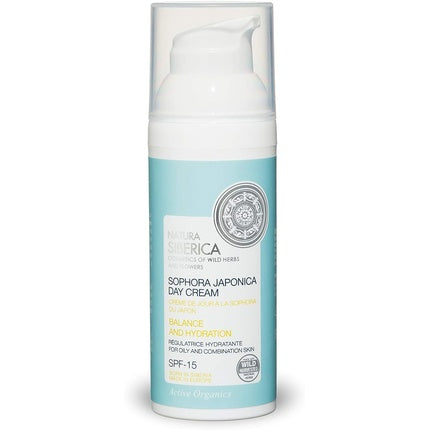 Cremă de zi, Natura Siberica, Sophora Japonica, ten gras și mixt, 50 ml