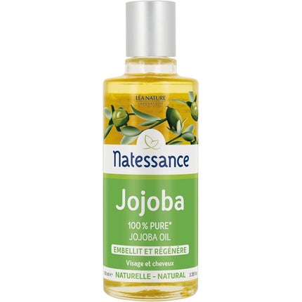 Ulei natural de jojoba, Natessance, 100ml, sticlă transparentă