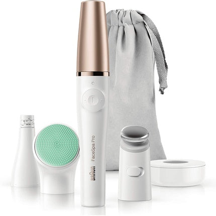Aparat curățare facială, Braun FaceSpa Pro 913, alb bronz