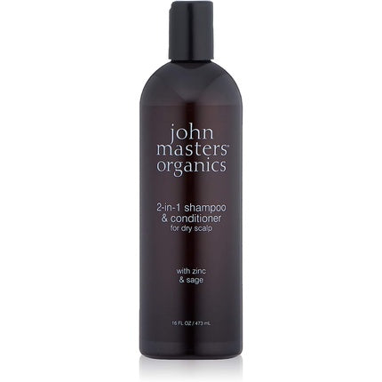 Șampon 2-în-1, John Masters Organics, zinc, salvie, negru