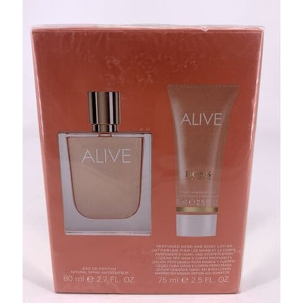 Set parfumerie, Hugo Boss Alive, 80ml Eau de Parfum, 75ml Loțiune de corp