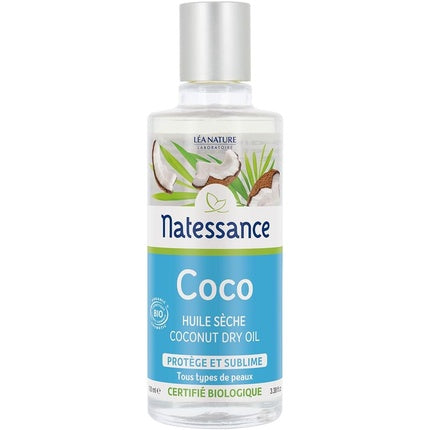 Ulei uscat pentru corp Natessance Coco, 100ml, certificat bio