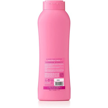 Gel de duș Tulipan Negro cu căpșuni și smântână, roz, 720 ml