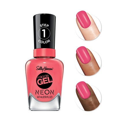 Oja Sally Hansen, Miracle Gel, Neon, roz, 14.7ml