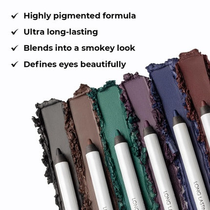 Lamel Long Lasting Gel Eyeliner, Kajal Smudgeproof Waterproof High Pigment Formula, 1.4g/0.05oz, Green