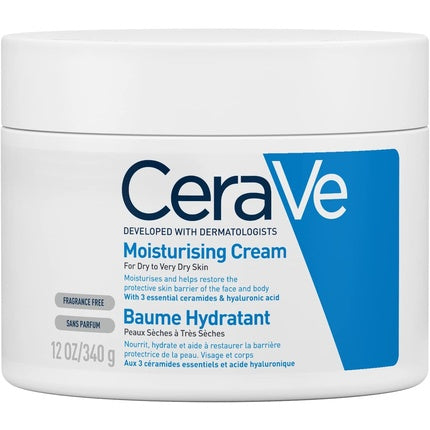 Crema Hidratanta CeraVe, Moisturising, Acid Hialuronic si 3 Ceramide Esentiale, 340g