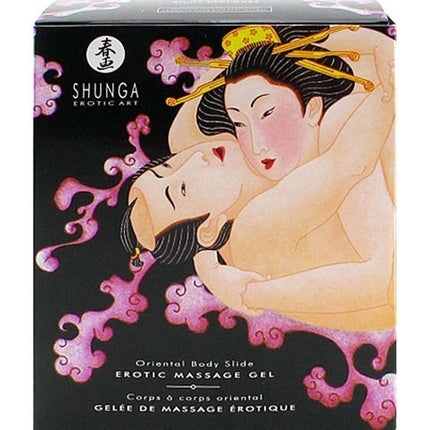 Ulei de masaj, Shunga, Oriental Body-to-Body, capsuni si sampanie, 250ml