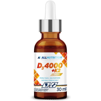 Supliment Alimentar Allnutrition Vitamin D3 & K2 Drops, 100 ml, lichid