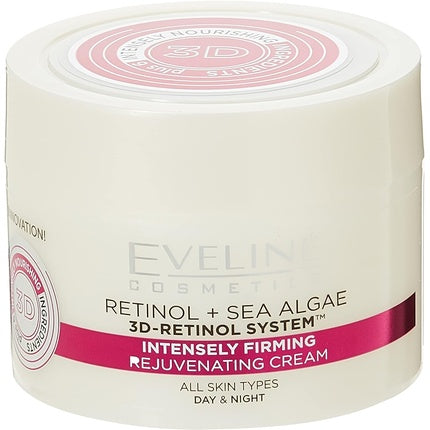 Cremă antirid Eveline Cosmetics Nature Line, 50 ml, retinol și alge marine