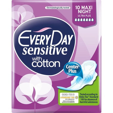 Servetele Intime MEGA Every Day Sensitive Maxi Night Ultra Plus, cu bumbac